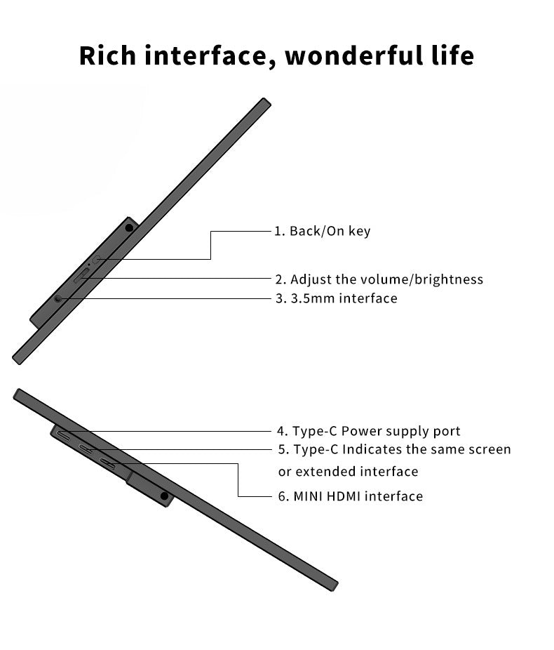 14-inch Portable foldable display