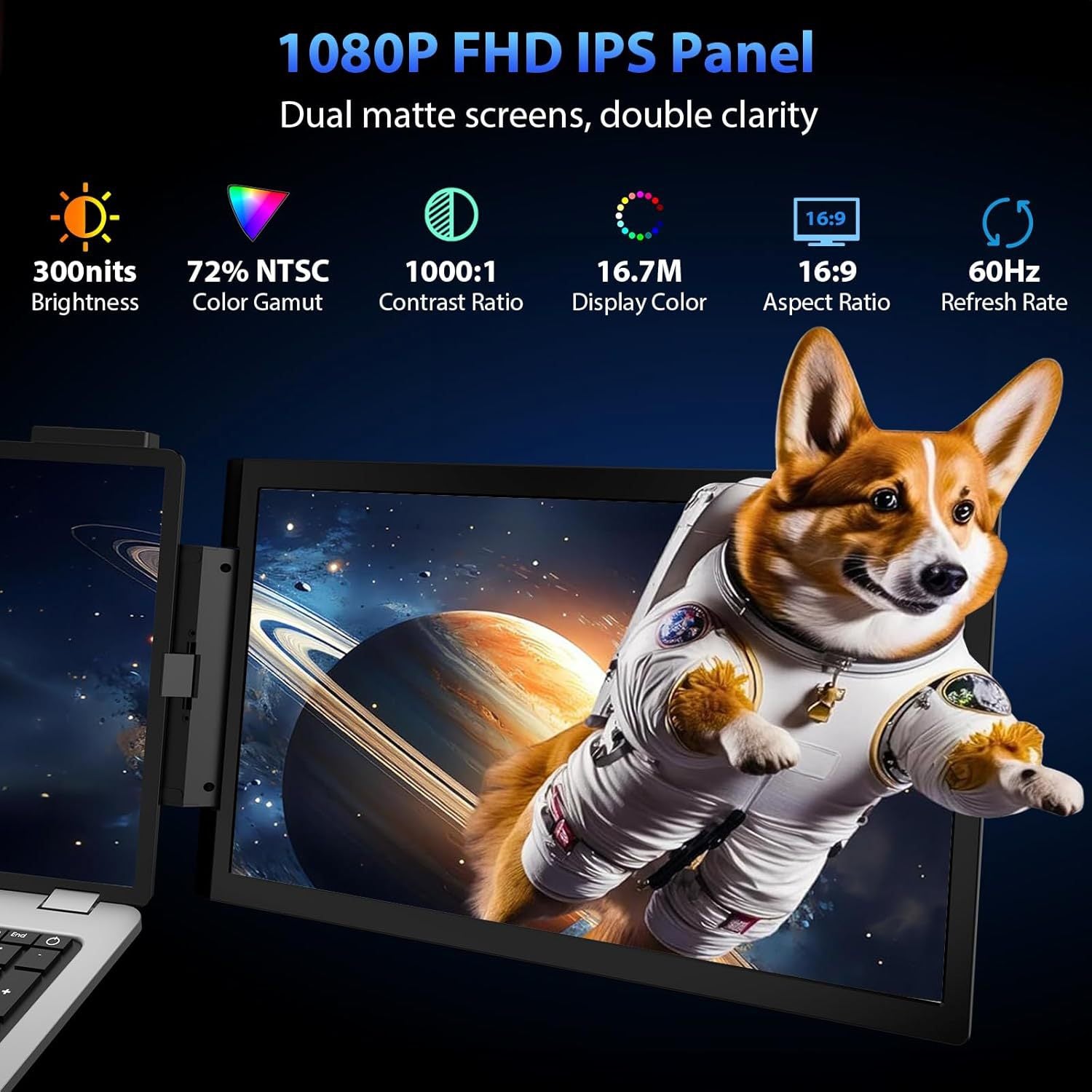 14-inch Dual-screen Portable Monitor