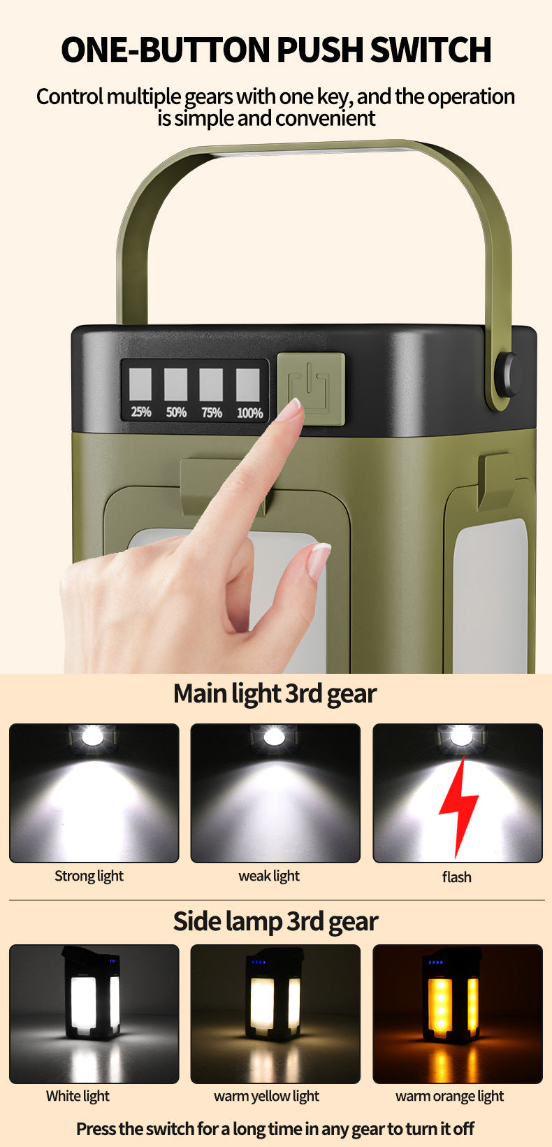 Solar LED Camping Light for Outdoor