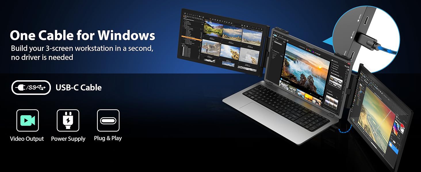 14-inch Dual-screen Portable Monitor