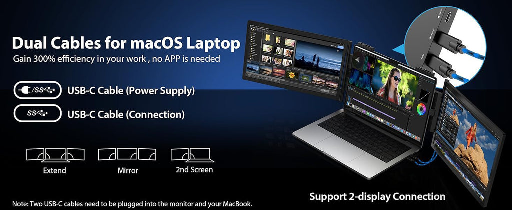 14-inch Dual-screen Portable Monitor