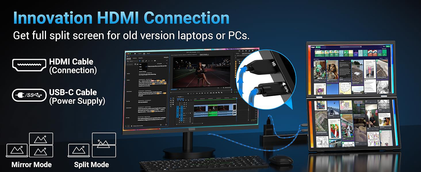 15.6-inch Dual-screen Portable Monitor